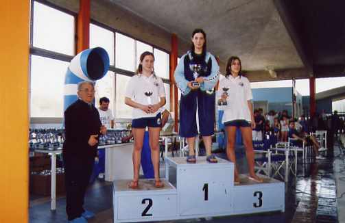 Serena Baldantoni sul gradino più alto del podio.