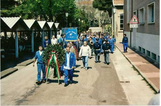Manifestazione nell'Officina FS di via Tripoli - Rimini.